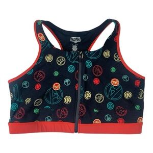Torrid Marvel size 3 sports bra support Black red avengers ironman